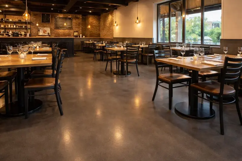 Commercial epoxy floor restaurant Broward County FL
