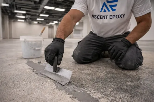 Surface preparation on commercial concrete floor in Broward County
