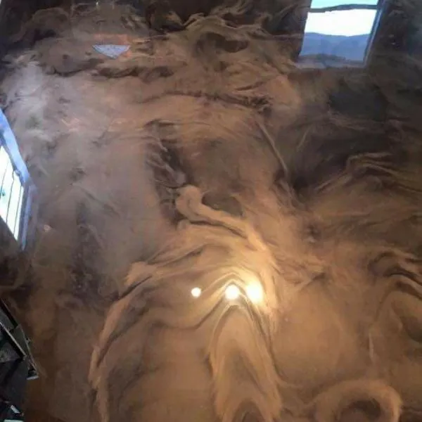 Metallic epoxy floor real Broward County project