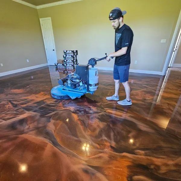 Metallic flooring system Broward County