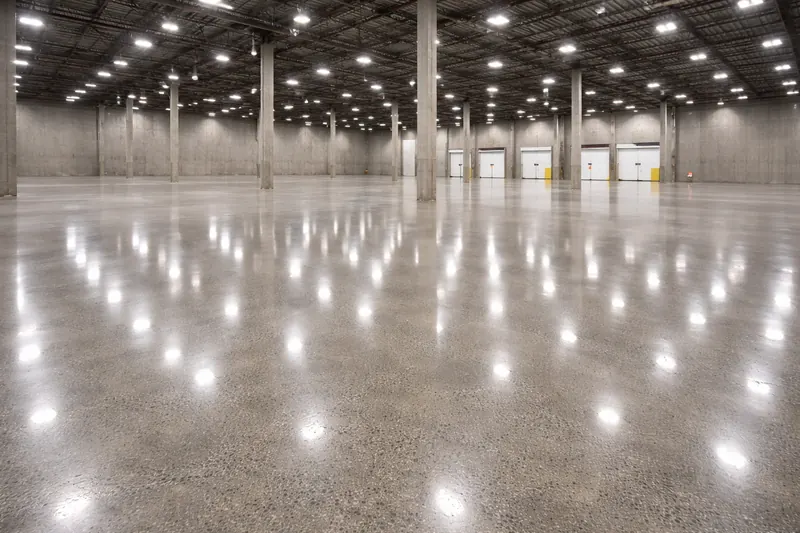 Polished concrete warehouse floor Broward County