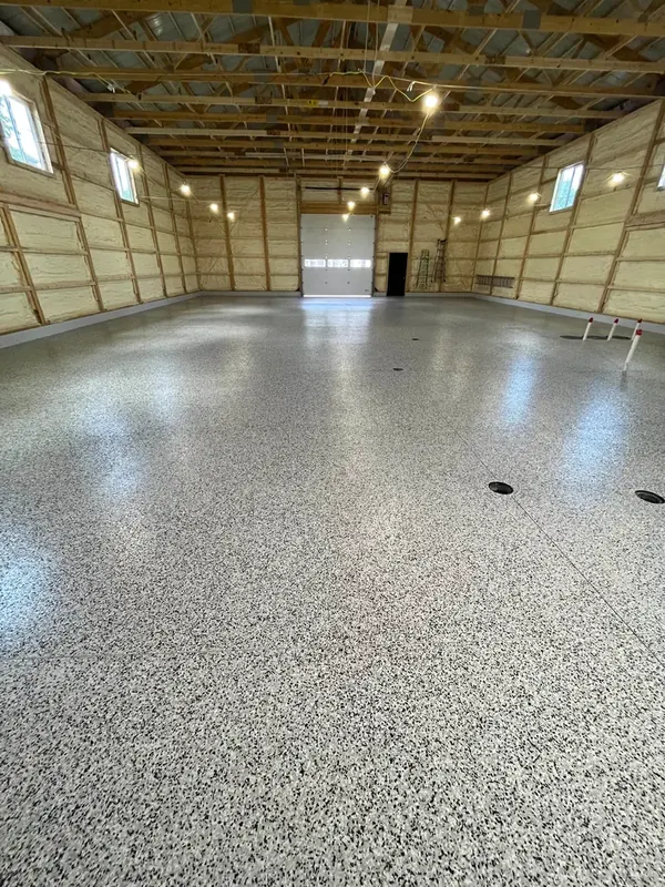 Warehouse gray flake epoxy floor Broward County